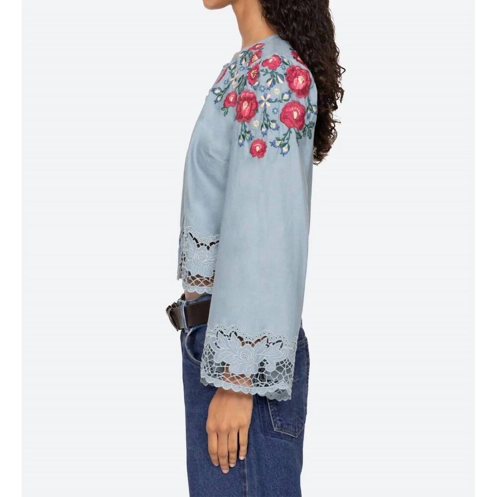 NEW SEA rosaline top in blue - Picture 3 of 4